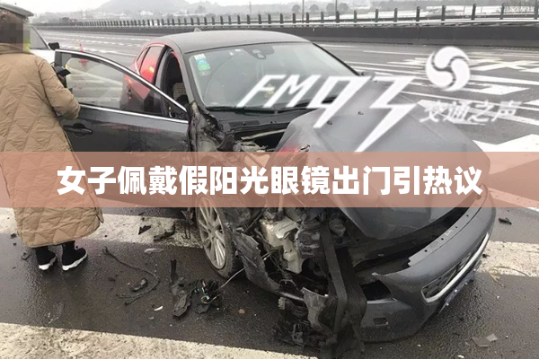 女子佩戴假阳光眼镜出门引热议