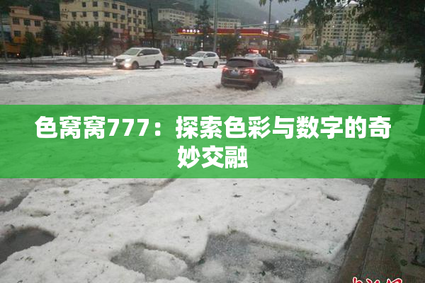 色窝窝777：探索色彩与数字的奇妙交融