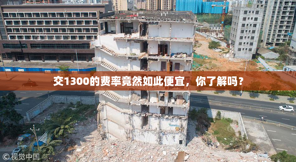 交1300的费率竟然如此便宜，你了解吗？