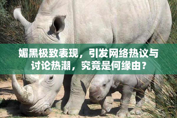 媚黑极致表现，引发网络热议与讨论热潮，究竟是何缘由？
