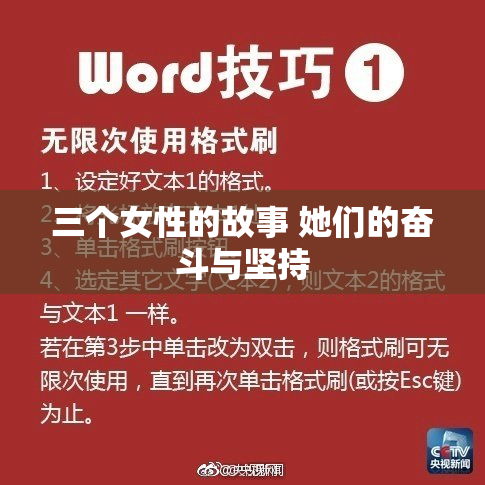 三个女性的故事 她们的奋斗与坚持