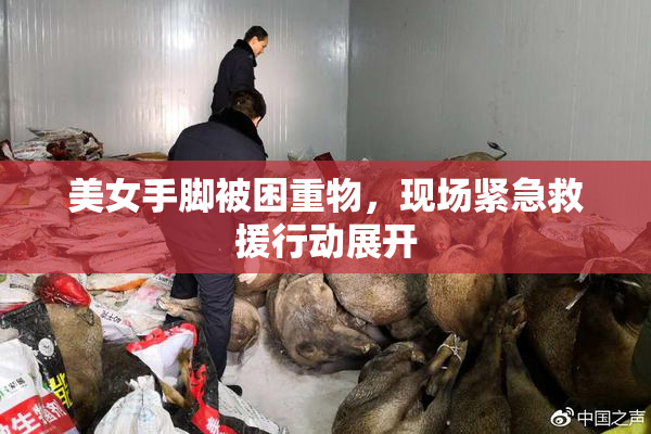 美女手脚被困重物，现场紧急救援行动展开
