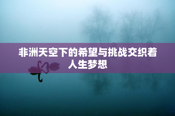 非洲天空下的希望与挑战交织着人生梦想