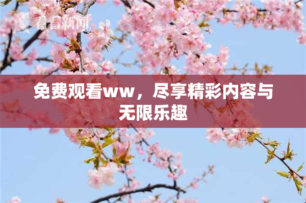 免费观看ww，尽享精彩内容与无限乐趣