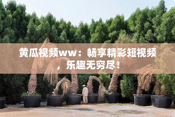 黄瓜视频ww：畅享精彩短视频，乐趣无穷尽！