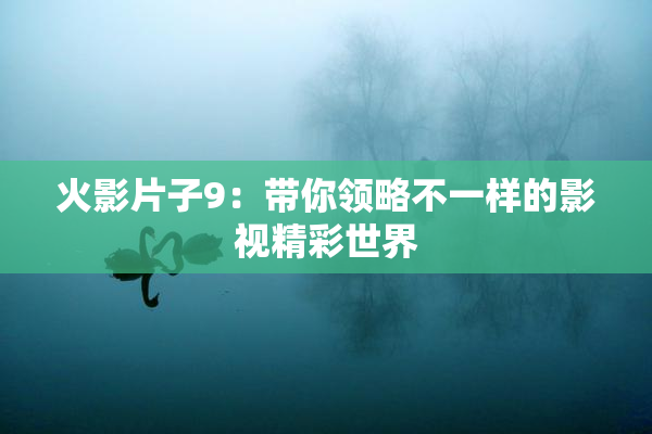 火影片子9：带你领略不一样的影视精彩世界
