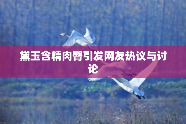 黛玉含精肉臀引发网友热议与讨论