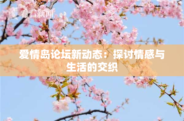 爱情岛论坛新动态：探讨情感与生活的交织