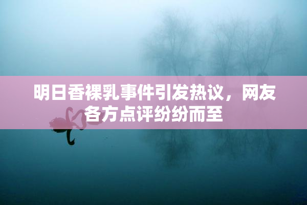 明日香裸乳事件引发热议，网友各方点评纷纷而至