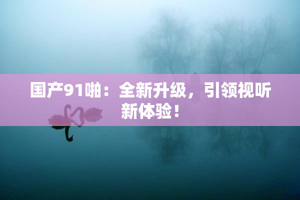 国产91啪：全新升级，引领视听新体验！