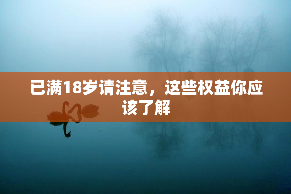 已满18岁请注意，这些权益你应该了解