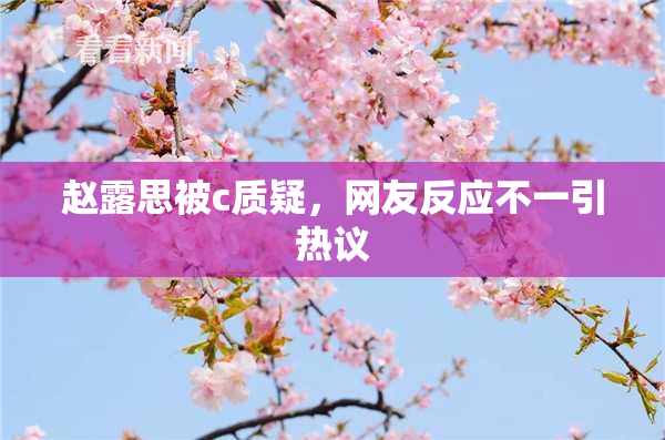赵露思被c质疑，网友反应不一引热议