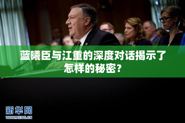 蓝曦臣与江重的深度对话揭示了怎样的秘密？