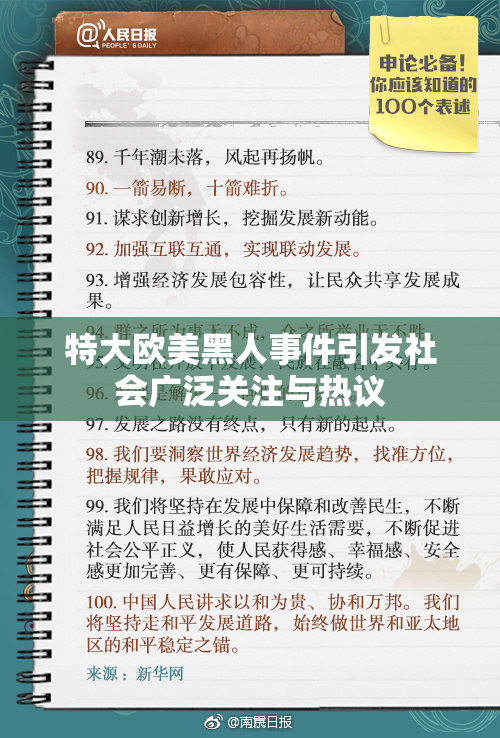 特大欧美黑人事件引发社会广泛关注与热议