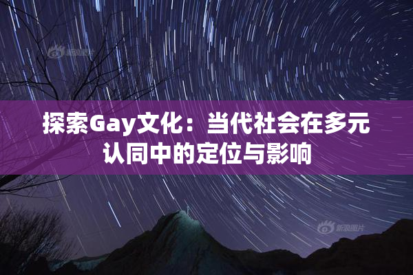 探索Gay文化：当代社会在多元认同中的定位与影响