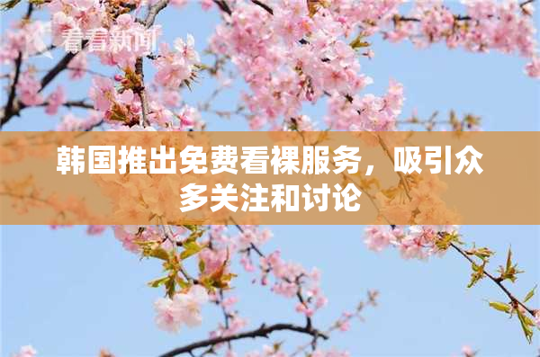 韩国推出免费看裸服务，吸引众多关注和讨论